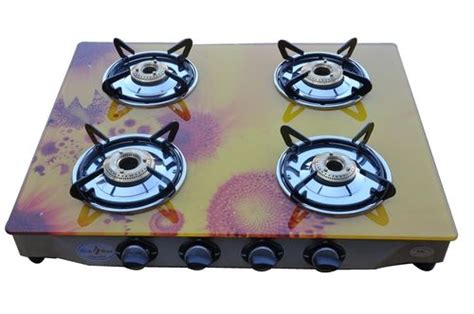 gas stove with flower design